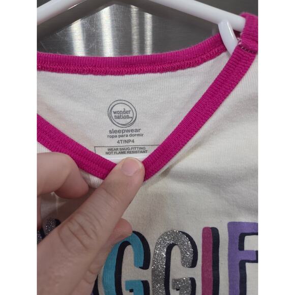 5/$15 "Snuggle is Real" Pajamas - Wonder Nation - 4T - Picture 3 of 4